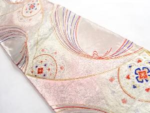 リサイクル　束ね熨斗に華紋模様織り出し袋帯